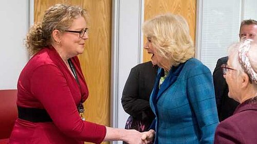 Cllr Liz Skelt meets HRH Queen Camilla