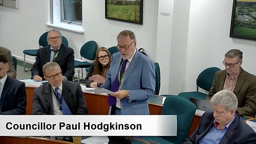 Paul Hodgkinson speaks at this week's CDC meeting